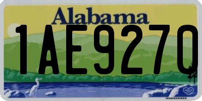 AL license plate 1AE9270