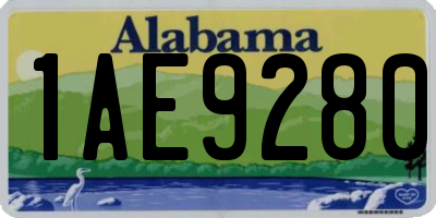 AL license plate 1AE9280