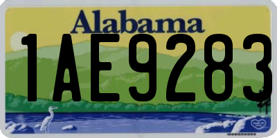 AL license plate 1AE9283