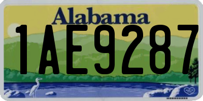AL license plate 1AE9287