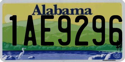 AL license plate 1AE9296