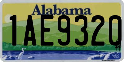 AL license plate 1AE9320