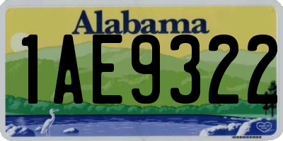 AL license plate 1AE9322