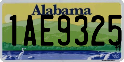 AL license plate 1AE9325