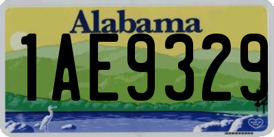 AL license plate 1AE9329