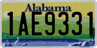 AL license plate 1AE9331