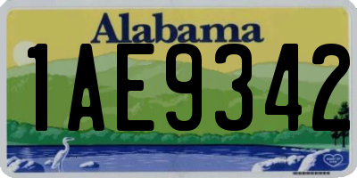 AL license plate 1AE9342