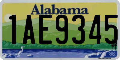 AL license plate 1AE9345