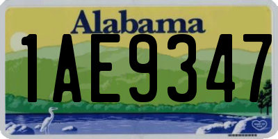 AL license plate 1AE9347