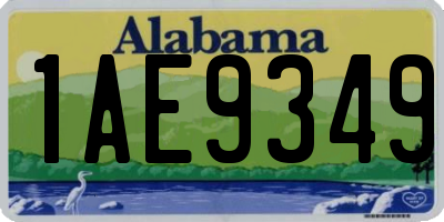 AL license plate 1AE9349