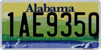 AL license plate 1AE9350