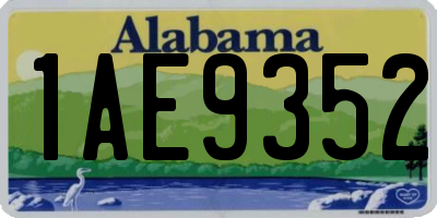 AL license plate 1AE9352