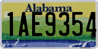 AL license plate 1AE9354