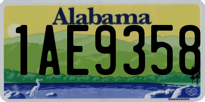 AL license plate 1AE9358