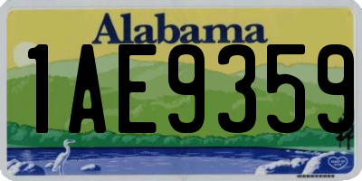 AL license plate 1AE9359