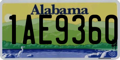 AL license plate 1AE9360