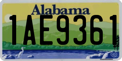 AL license plate 1AE9361