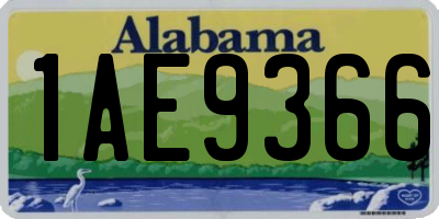 AL license plate 1AE9366