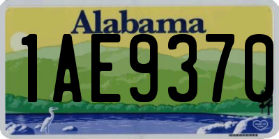 AL license plate 1AE9370