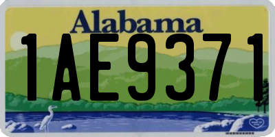 AL license plate 1AE9371