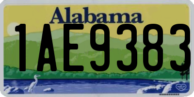 AL license plate 1AE9383