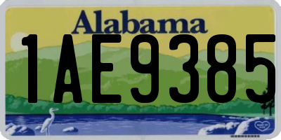AL license plate 1AE9385