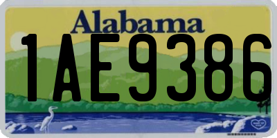 AL license plate 1AE9386