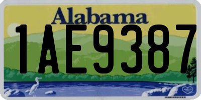AL license plate 1AE9387