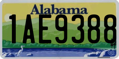 AL license plate 1AE9388