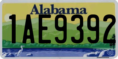 AL license plate 1AE9392