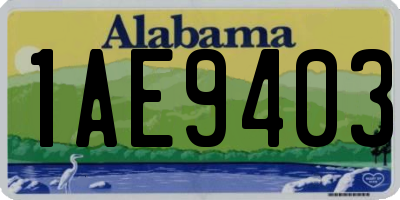 AL license plate 1AE9403