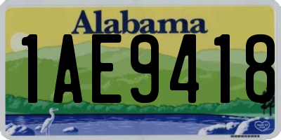 AL license plate 1AE9418