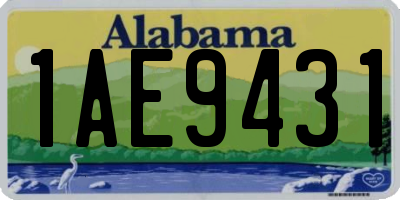 AL license plate 1AE9431