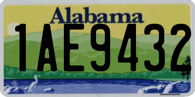 AL license plate 1AE9432
