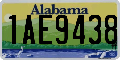 AL license plate 1AE9438