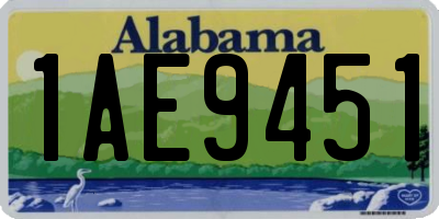 AL license plate 1AE9451