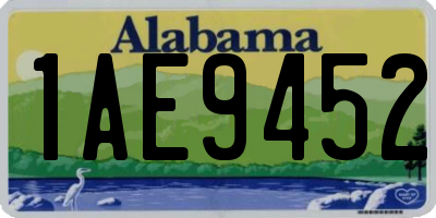 AL license plate 1AE9452