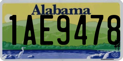 AL license plate 1AE9478