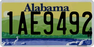 AL license plate 1AE9492