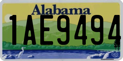 AL license plate 1AE9494