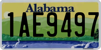 AL license plate 1AE9497