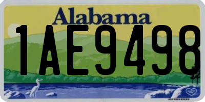 AL license plate 1AE9498