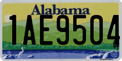 AL license plate 1AE9504
