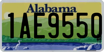 AL license plate 1AE9550