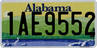 AL license plate 1AE9552