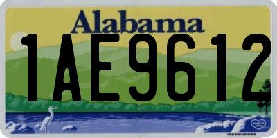AL license plate 1AE9612
