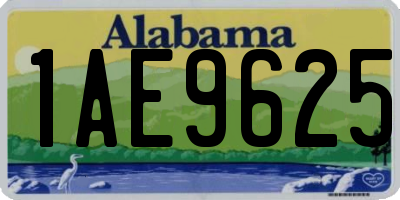 AL license plate 1AE9625