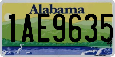 AL license plate 1AE9635