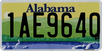 AL license plate 1AE9640