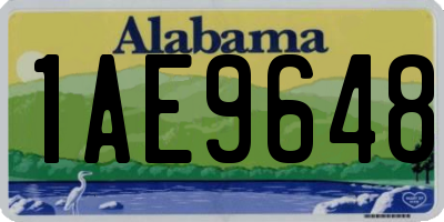 AL license plate 1AE9648